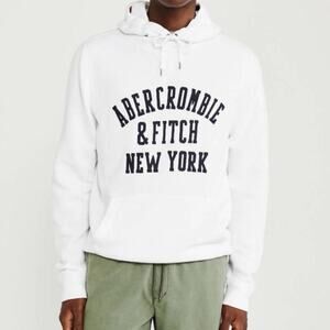 Abercrombie & Fitch White Sweatshirt Classic Pullover